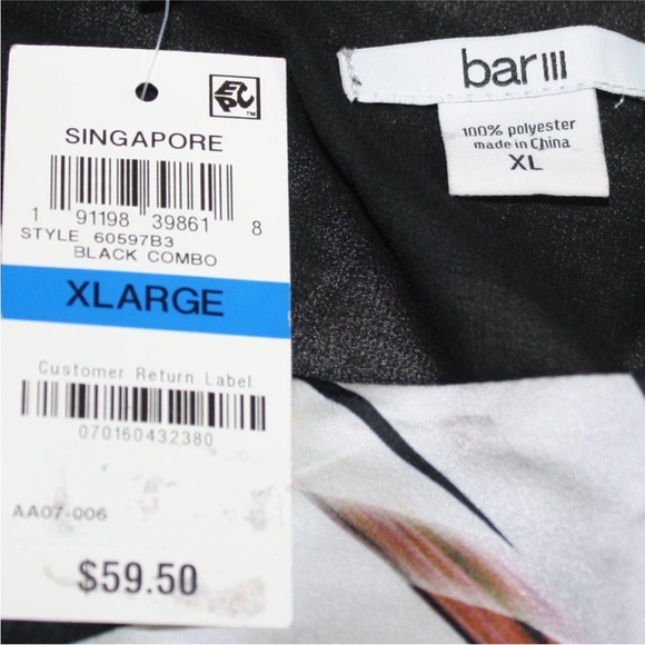 Bar III One Shoulder Tunic NWT - Picture 6 of 10